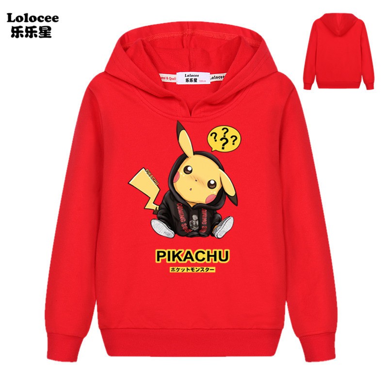 POKEMON NEW Áo Hoodie In Hình Pikachu Dễ Thương Cho Bé Trai