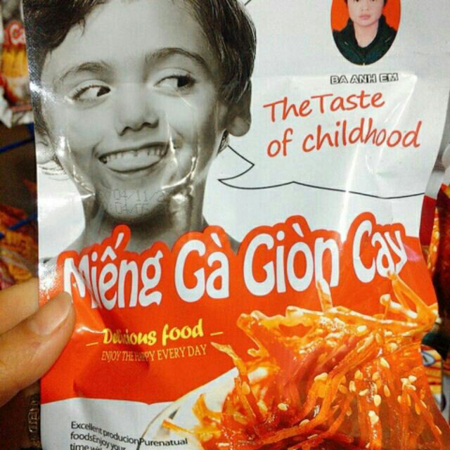 10 gói snack miếng gà giòn cay