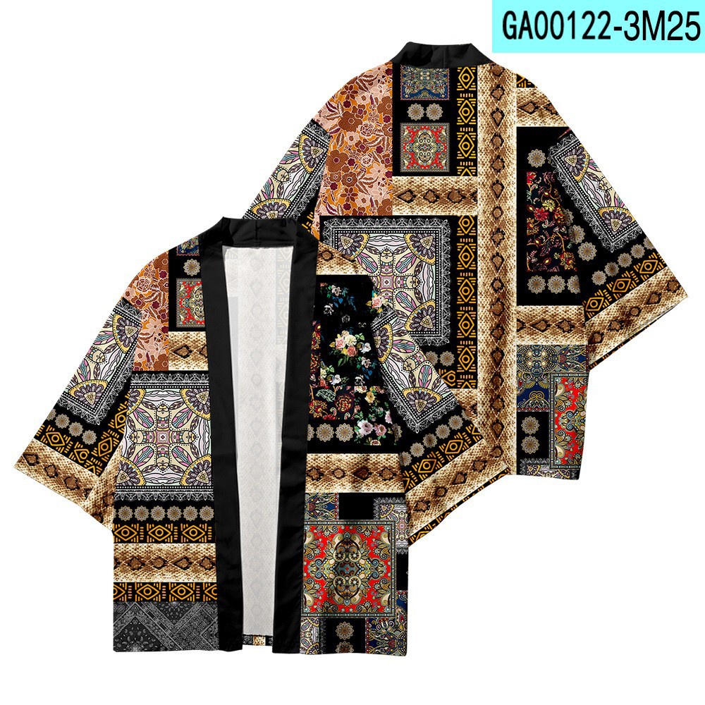 Áo Khoác Kimono Dáng Rộng In Hình Rồng Graffiti 3D 7 Màu Thời Trang Mùa Hè