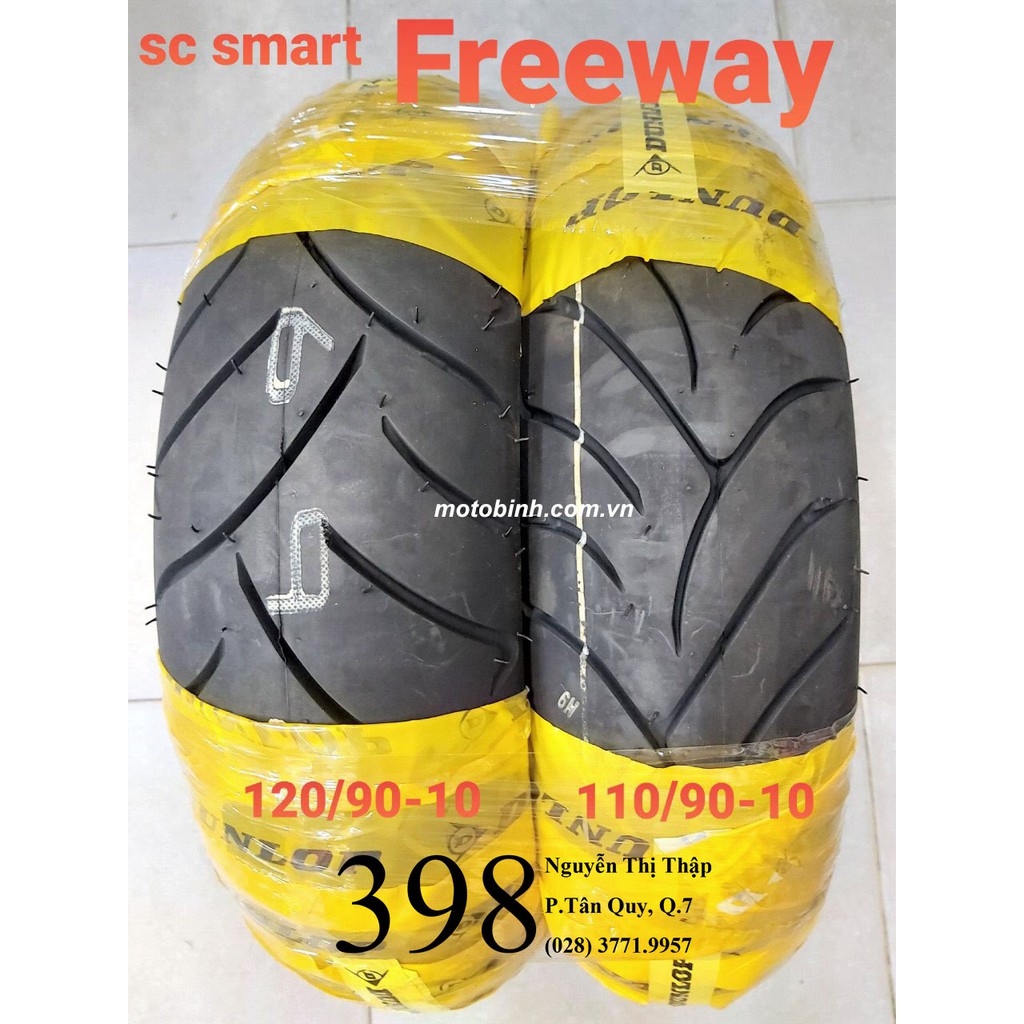 Lốp/vỏ xe 120/90-10 Scoot Smart TL Dunlop dành cho xe Freeway