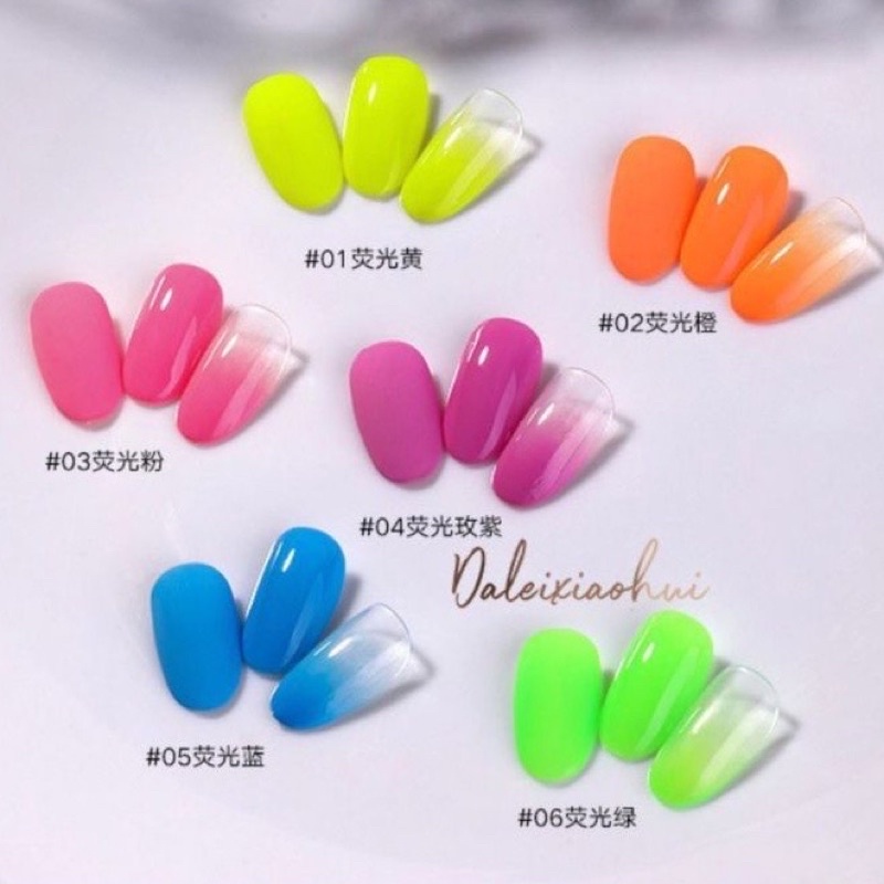 Set 6 màu sơn Leon dạ quang Siêu chất