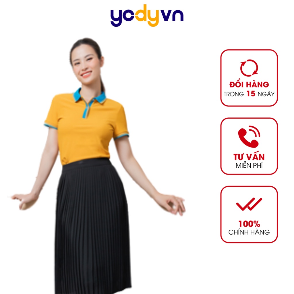 Áo polo nữ YODY airycool siêu mát, phông cộc tay cổ bẻ phối bo thoải mái năng động APN5018