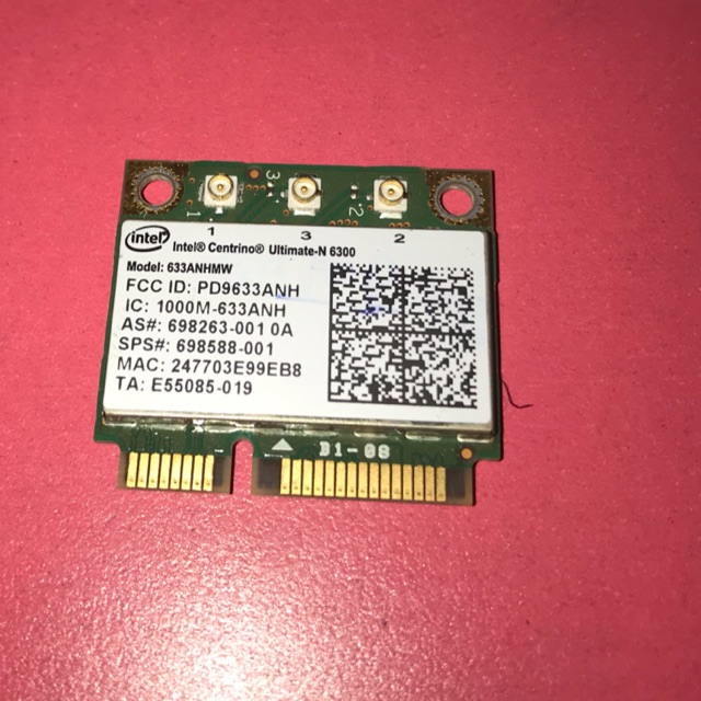 Intel Centrino Ultimate-N 6300 Dual Band 1000M-633NH model 633ANHME hp 8460p 8470p