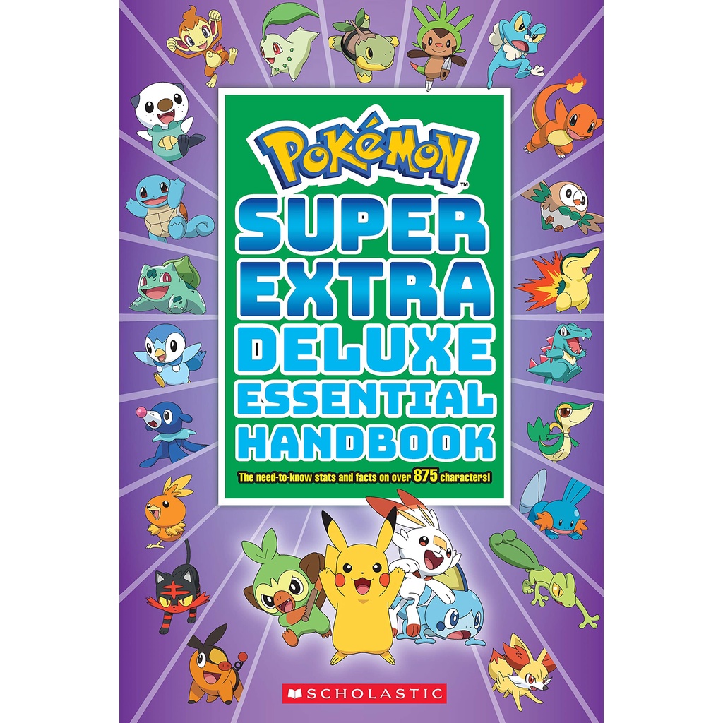 Sách - Pokemon: Super Extra Deluxe Essential Handbook by Scholastic (US edition, paperback)