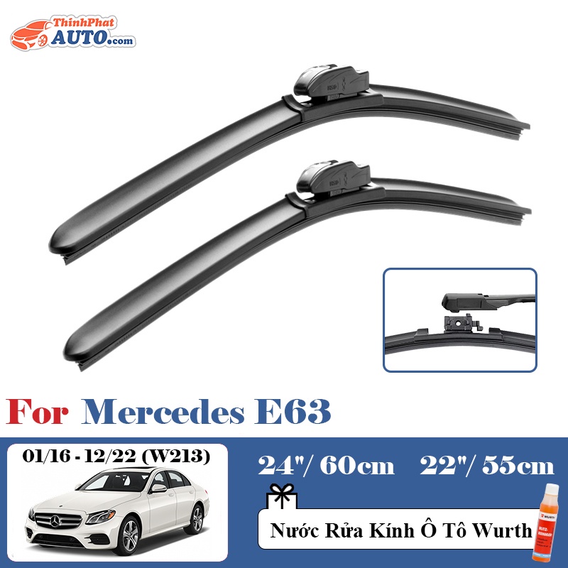Gạt Mưa Xe Mercedes E63 (2016 » ) Silicone Chính Hãng TP-Wiper