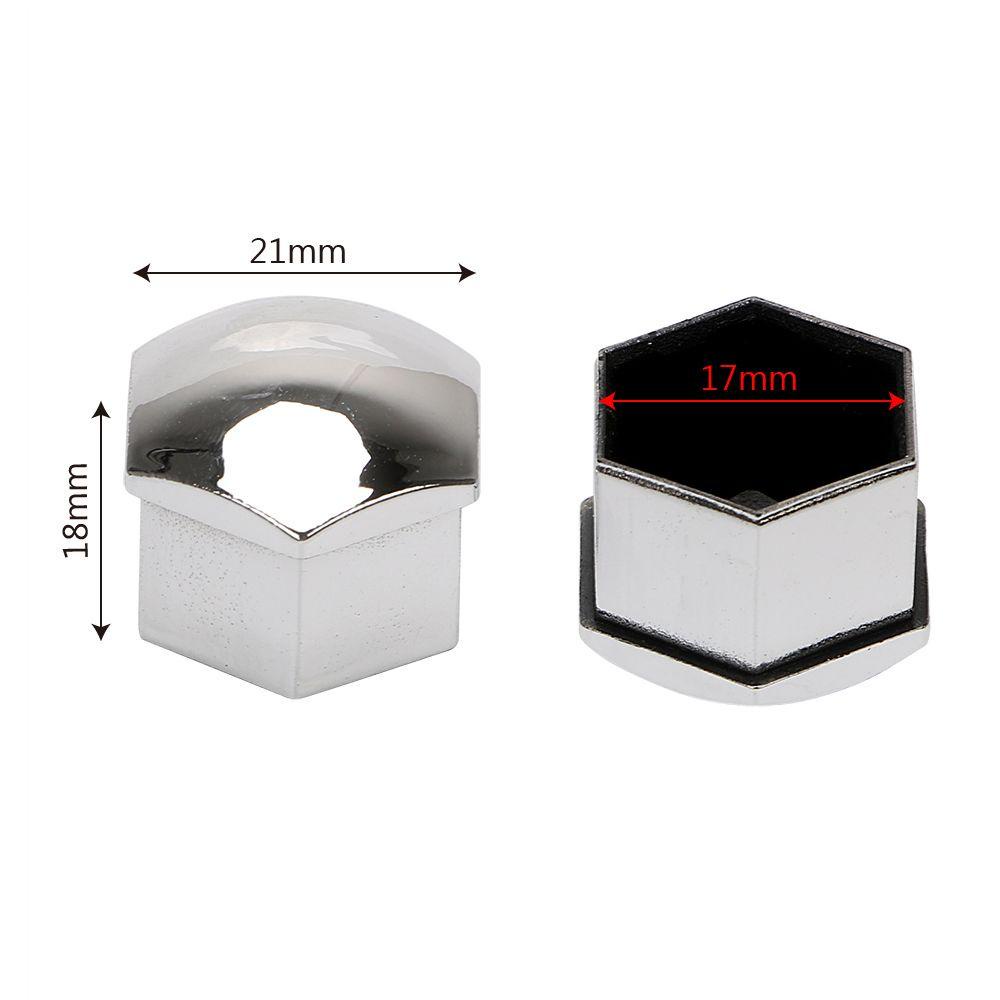 Set 20 Nắp Đậy Ốc Vít Lục Giác 17mm Trang Trí Bánh Xe Hơi