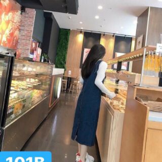 Yếm váy jean dài