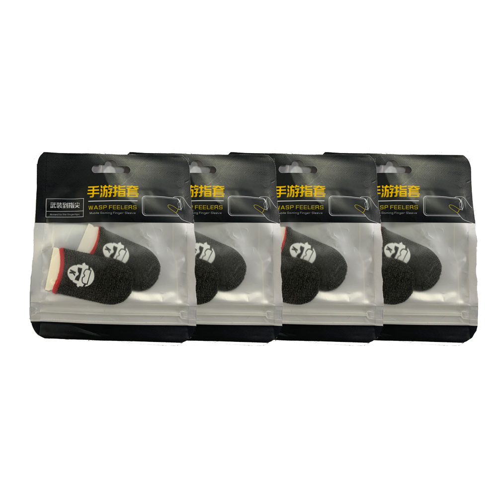 4pairs phone games sweat-proof finger sleeves with helmet logo thumbs cover anti-slip for touch screen game