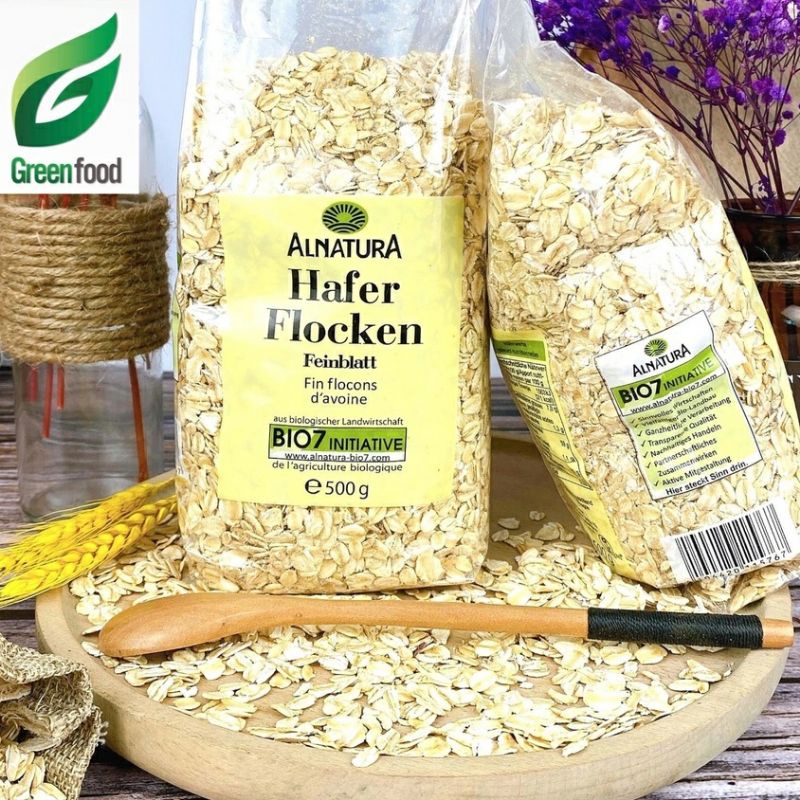 Yến mạch Cán Dẹt &amp; Cán Vỡ Hafer Flocken 500gr, yến mạch giảm cân và ăn kiêng