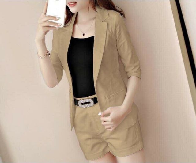 Hàng nhập - Set bộ vest nữ, bộ vest kaki lụa