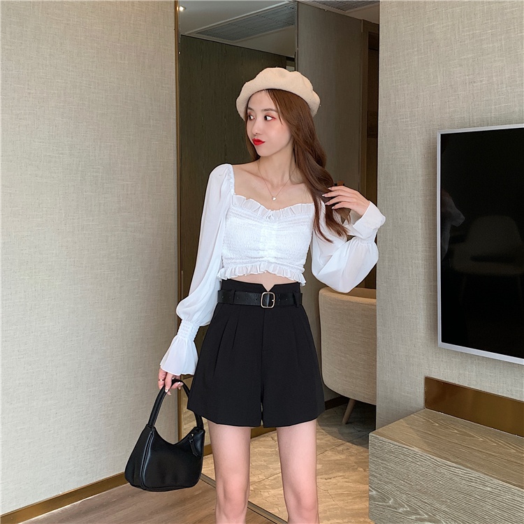 Quần Short Nữ Cao Cấp Cạp V Cao tôn dáng không kèm đai 555