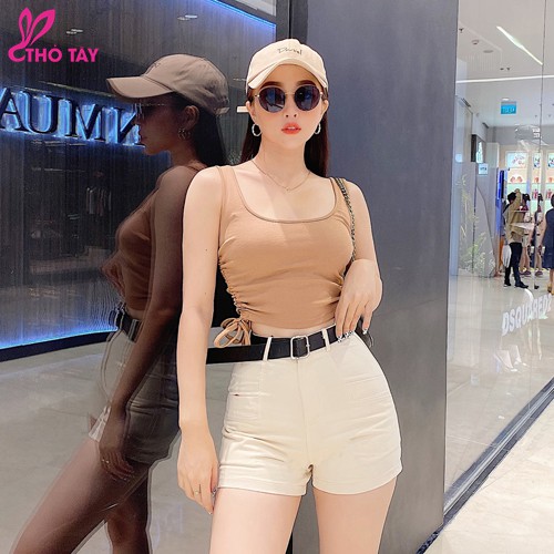 [Mã BMBAU50 giảm 7% đơn 99K] Áo Ba Lỗ Thiết Kế Dây Rút Hai Bên - THỎ TÂY | BigBuy360 - bigbuy360.vn