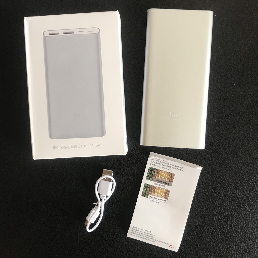 Sạc Dự Phòng Xiaomi Gen 2S Dung Lượng Chuẩn 10000mah 2 Tích Hợp 2 Cổng Sạc [Full Box]