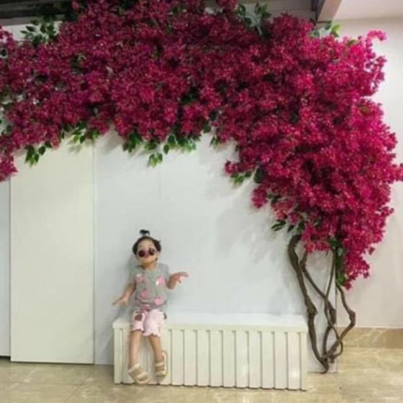 Hoa giả -Cành hoa giấy cao 1met