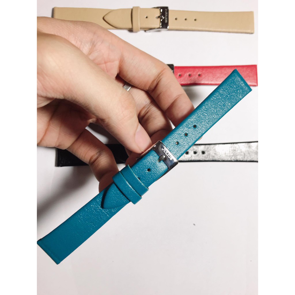 Dây da đồng hồ nữ Julius Hàn Quốc size 16 - Chọn màu