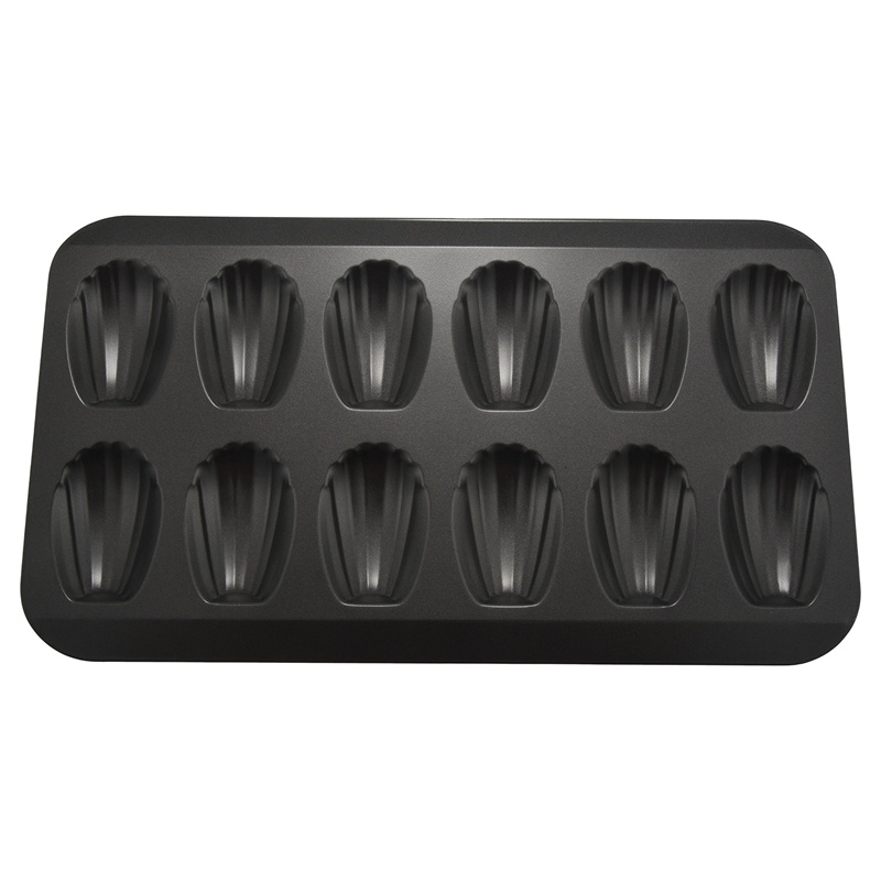 Bộ 2 Khuôn Nướng Bánh 12 Ô Chống Dính Màu Đen Tiện Dụng Cho Lò Vi Sóng