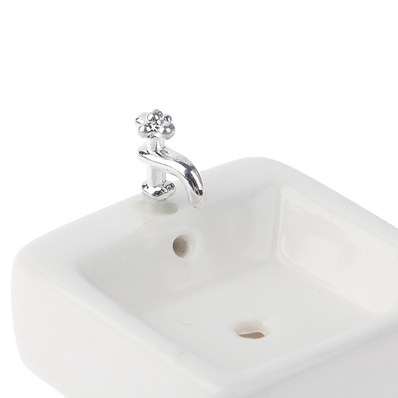 Chậu Rửa Mặt Bằng Gốm Tỉ Lệ 1: 12 Trang Trí Nhà Búp Bê