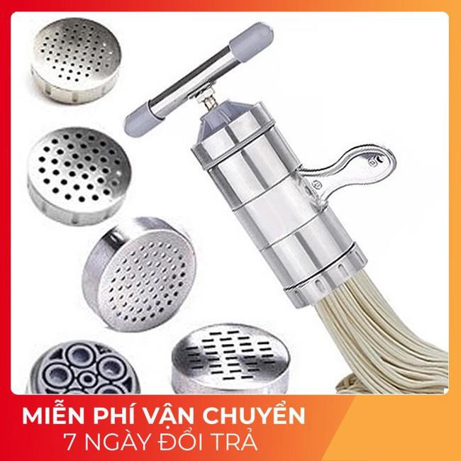 Máy Làm Bún, Mỳ Tươi Tại Nhà Bằng Inox, Tặng Kèm Bộ 5 Size Bún