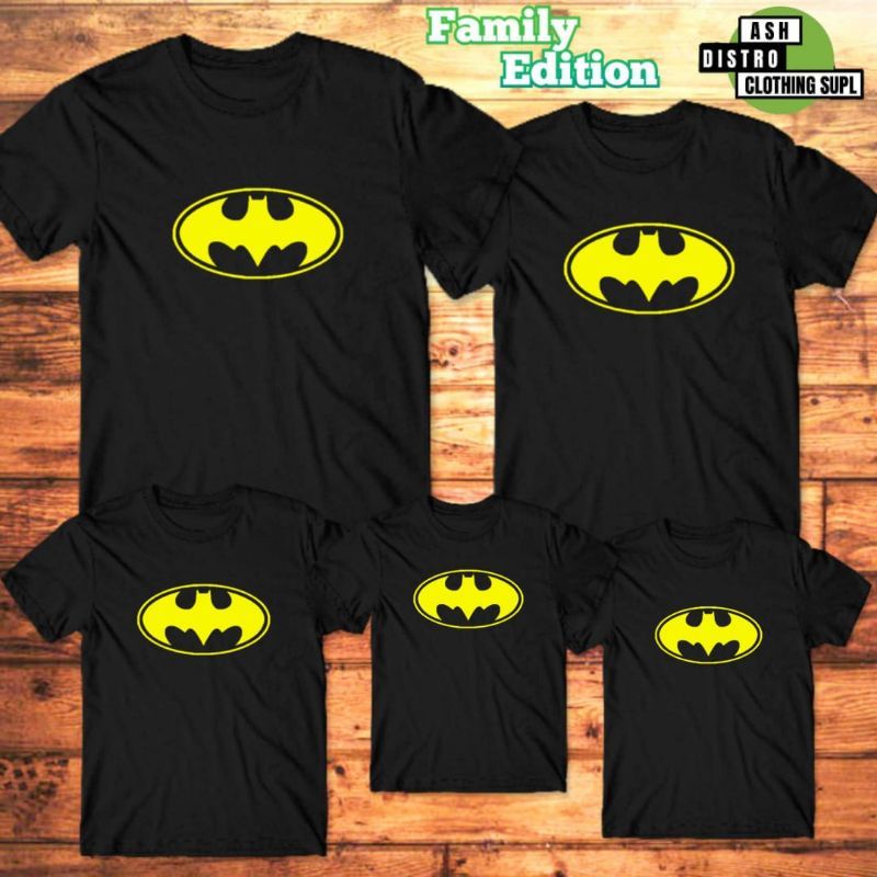 Áo thun tay ngắn in hình Batman thời trang cho cả gia đình