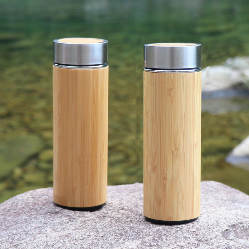 Bình giữ nhiệt bằng gỗ trúc 450ml