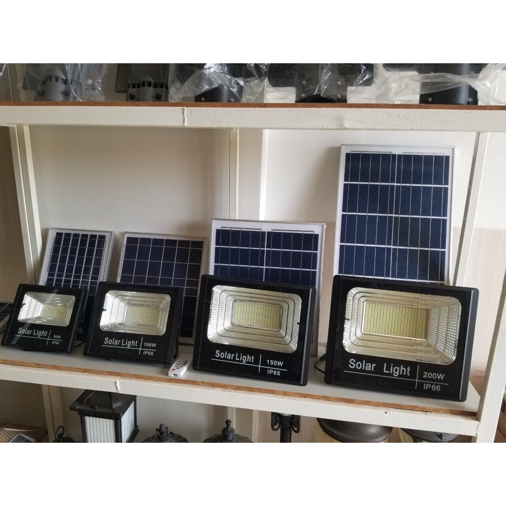 Đèn pha năng lượng 200W 100W 60w solarlight chống nước ip67