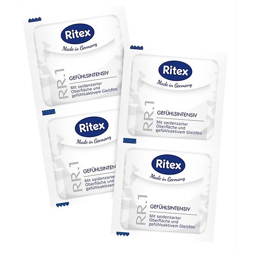 Bao cao su Ritex RR.1 – Cảm xúc mãnh liệt thiết kế mỏng, trong suốt, kiểu dáng truyền thống, bề mặt mềm mịn