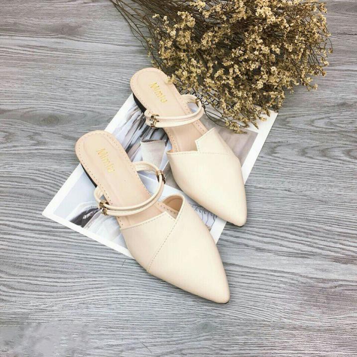 Sandal nữ, sandal mũi nhọn quai đôi, da mềm - A6 | BigBuy360 - bigbuy360.vn