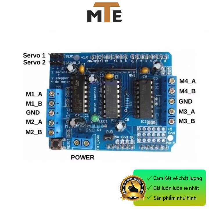 Module điều khiển động cơ Arduino motor shield L293D