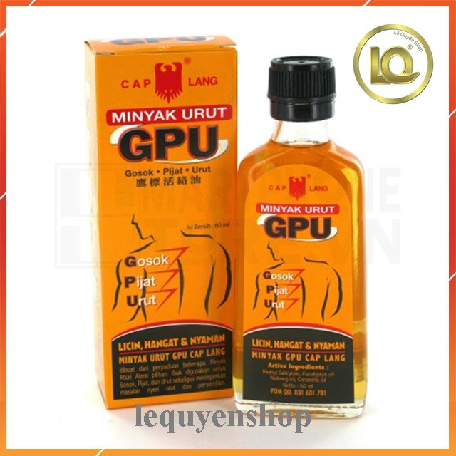 Dầu gừng xoa bóp GPU Thái Lan 60ml
