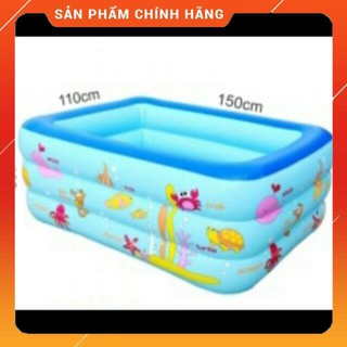 [HÀNG SIÊU TỐT] Bể bơi phao 150x105x50cm đáy khí 3 tầng