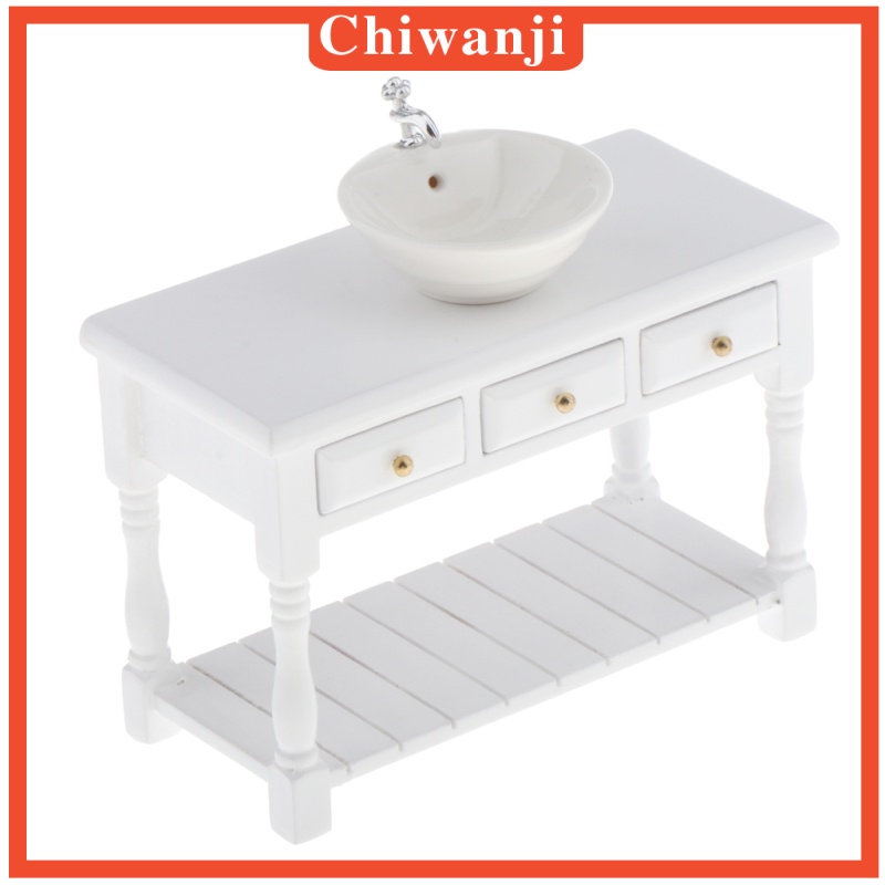 Mô Hình Bồn Rửa Chén Tỉ Lệ 1 / 12 Cho Nhà Búp Bê