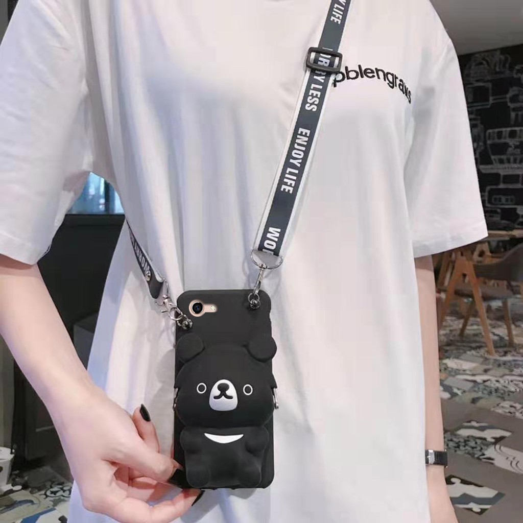 Ốp điện thoại kết hợp ví xu hình hoạt hình cho OPPO A31 A91 A5 A9 2020 A3S A5S F5 F7 F9 F11 Pro Reno 2F A12 A93