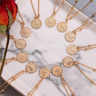 Dây Chuyền Mặt Tròn Khắc Hình 12 Cung Hoàng Đạo Thời Trang Cho Nữ