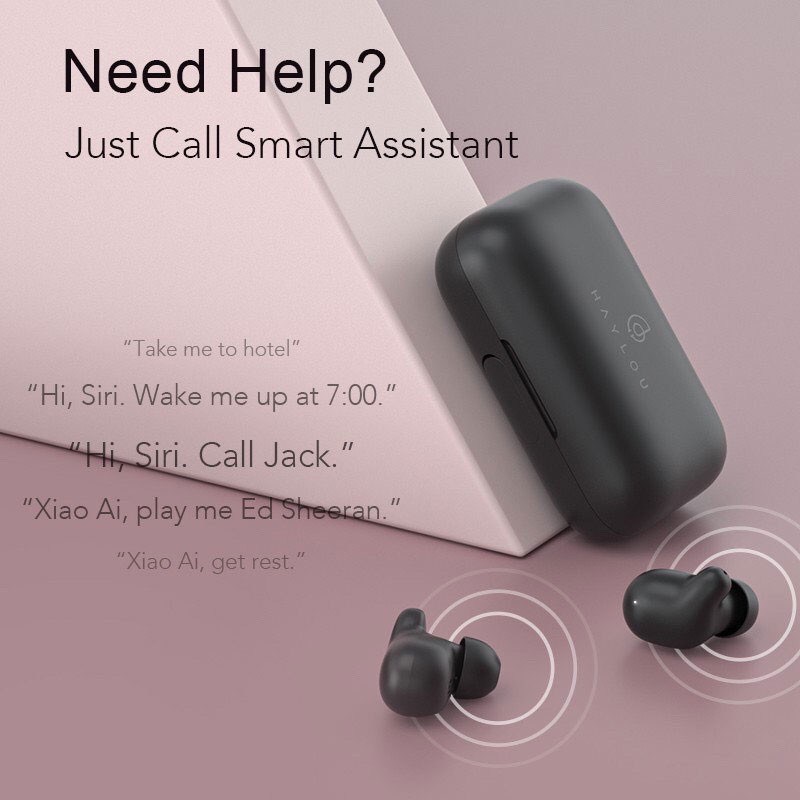 Tai nghe gaming true wireless Haylou T15 tích hợp sạc dự phòng 2200mAh, chống nước IPX5
