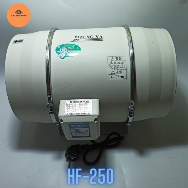 Quạt Thông Gió Nối Ống Đường Ống Tròn Phi 200 250