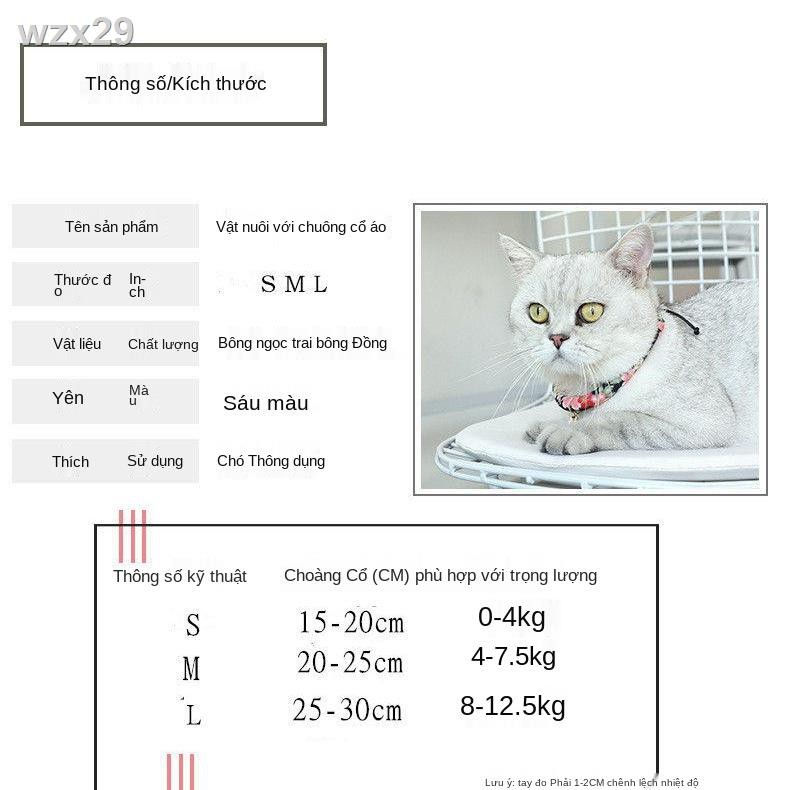 Vòng cổ mèo và gió Thú cưng Chó Phong cách Nhật Bản Chuông làm bằng tay Phụ kiện cho