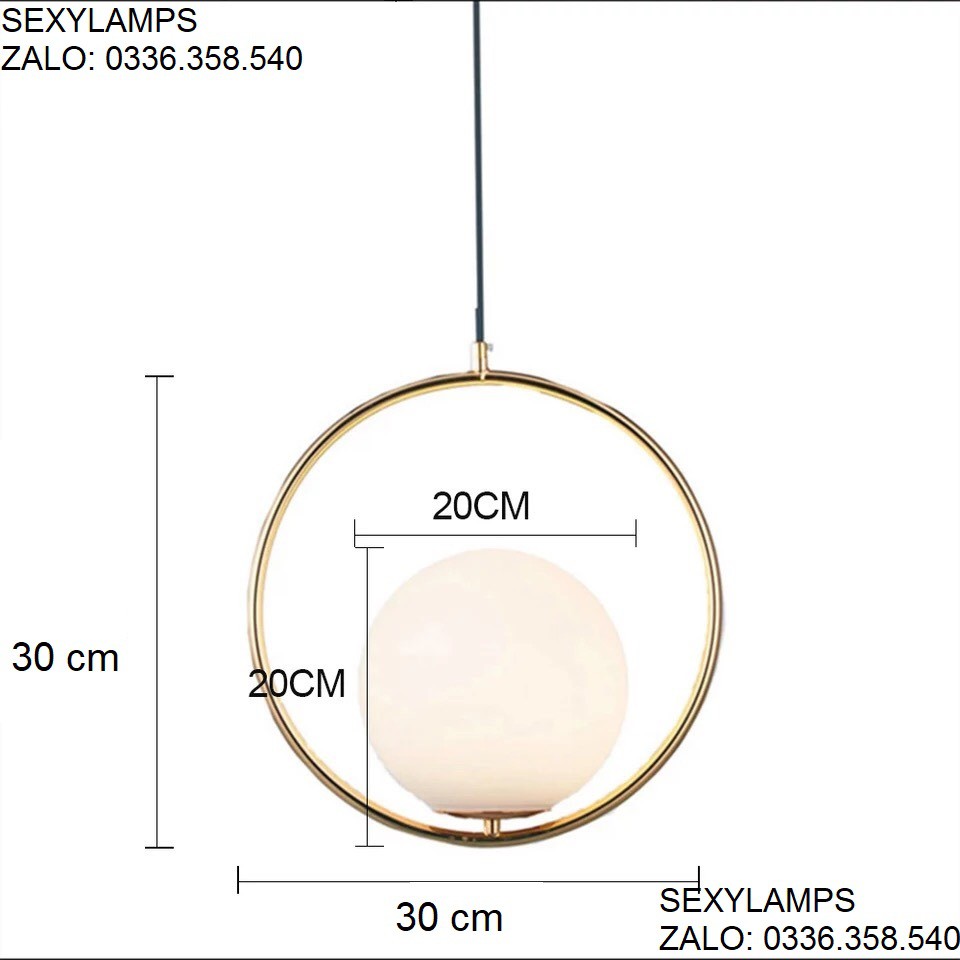 ĐÈN THẢ TRANG TRÍ QUẢ CẦU (TẶNG KÈM BÓNG LED)