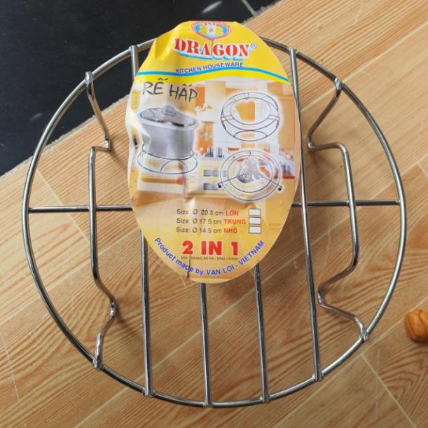 Rế hấp 4 chân inox Vạn Lợi Dragon hàng Việt Nam