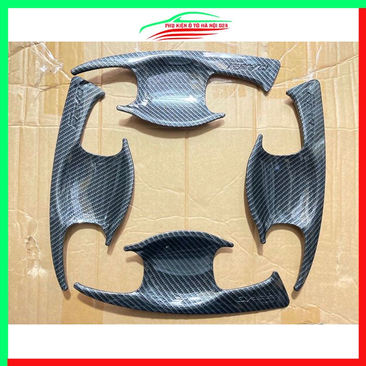 Ốp hõm cửa Hilux Revo 2019-2021 vân cacbon chống trầy trang trí xe