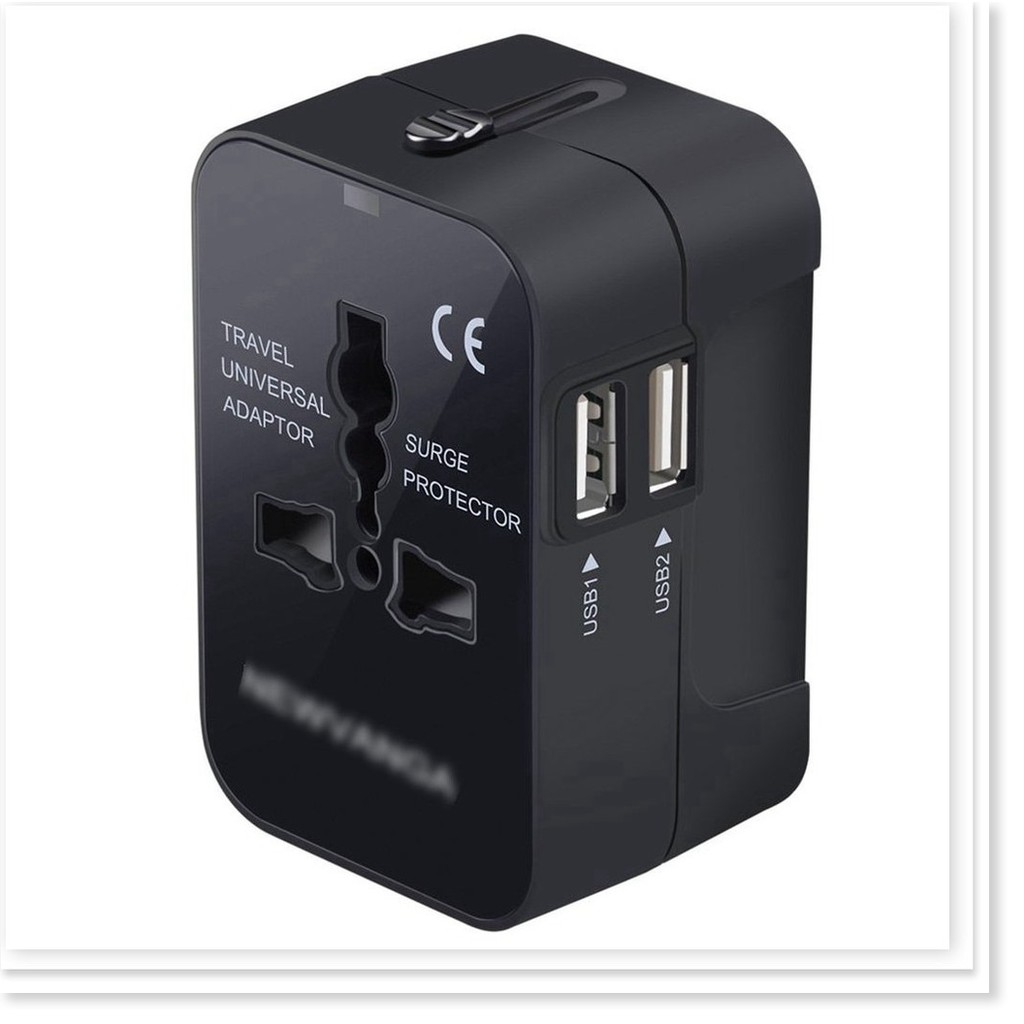 Giá Vốn - Ổ cắm điện quốc tế du lịch đa năng oc-122 2 cổng usb travel ac adapter - có video