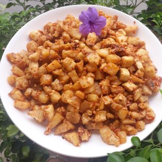 Tóp mỡ và ba rọi xốc mắm tỏi ớt