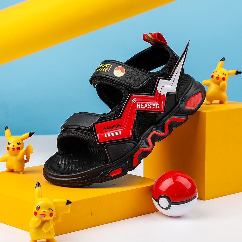 Sandal đế mềm in hình pikachu thời trang cho bé trai
