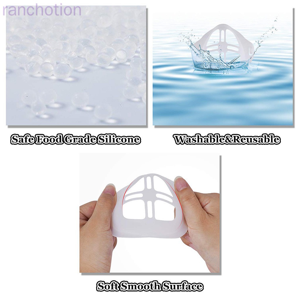 (Hàng Mới Về) Set 4 Khẩu Trang 3d Bằng Silicon Thoáng Khí Chất Lượng Cao