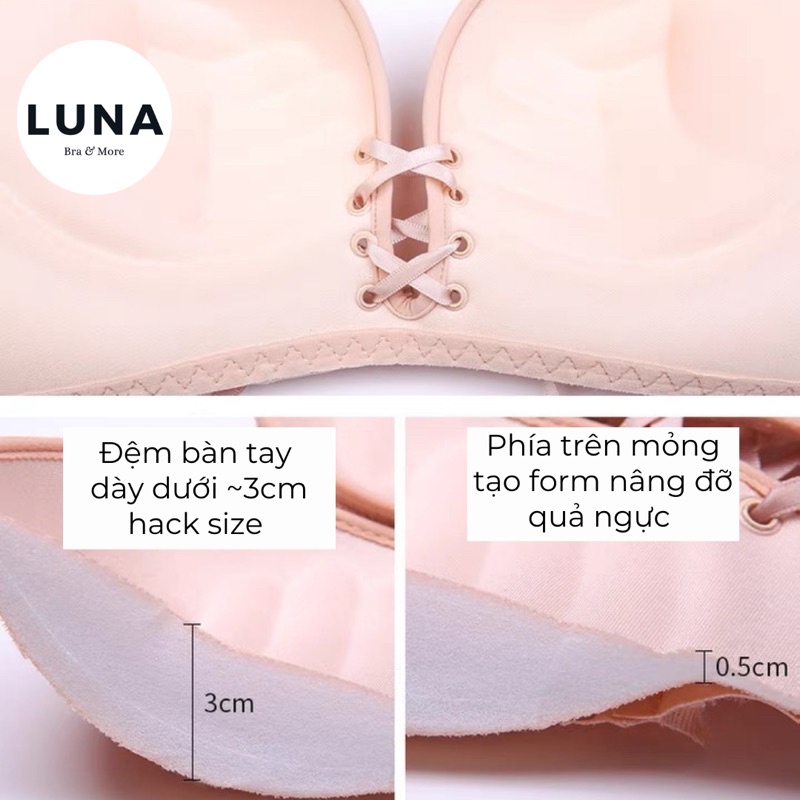 Áo quây dây silicon chống tụt siêu đẩy A13 LUNA BRA