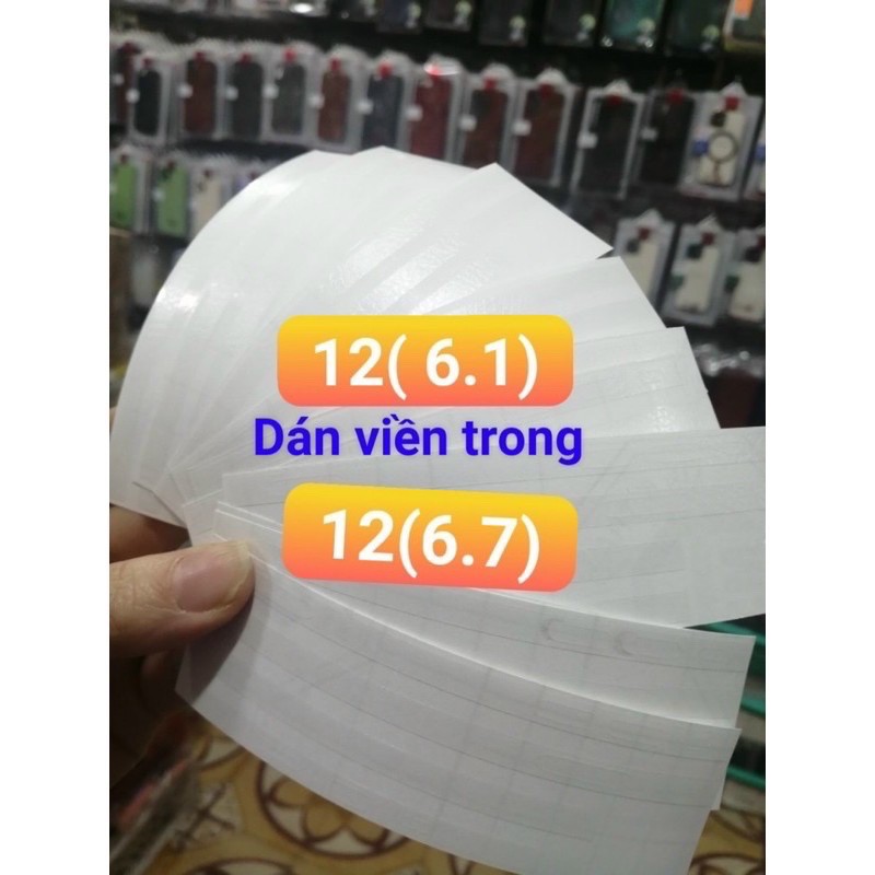 Combo 2 miếng dán deo viền máy iPhone 12/ 12 Pro/ 12 Pro max siêu bảo vệ viền chống trầy xước