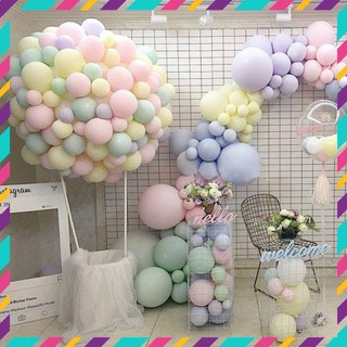 10 quả Bóng Macaron-Pastel-bóng sữa size 10" =25cm (giá sỉ 330đ/cái) 007KIds