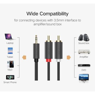Cáp Audio 1 ra 2 Ugreen 10513 (5M, 10M)
