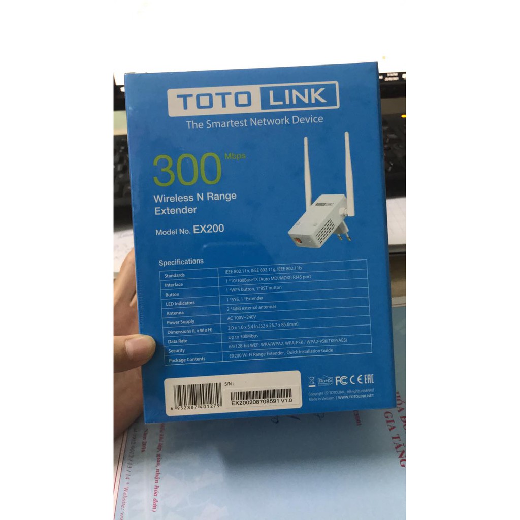 Combo 2Bộ Kích Sóng Wifi Repeater 300Mbps Totolink EX200 - Hàng Chính Hãng | WebRaoVat - webraovat.net.vn