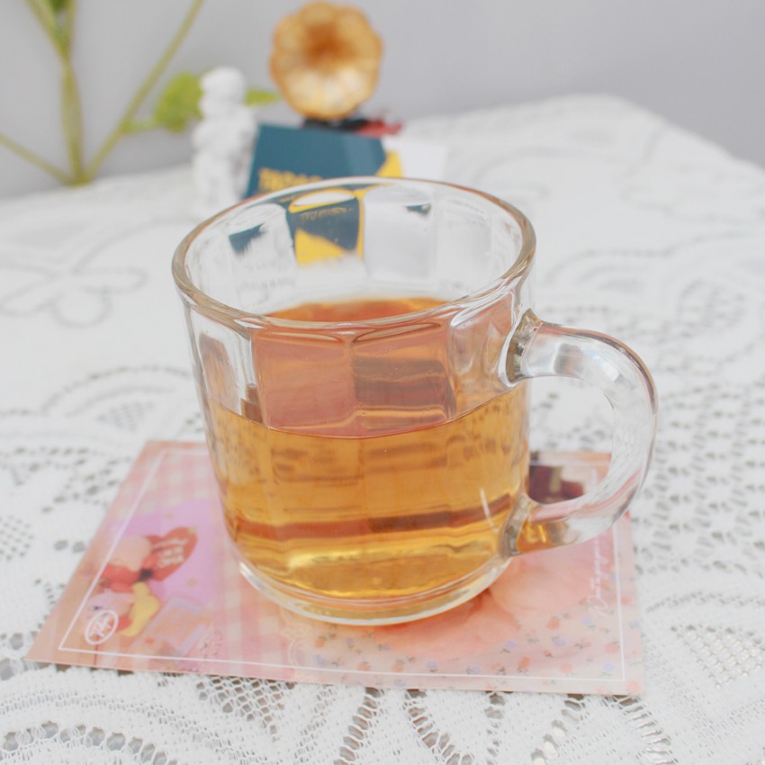 Ly thuỷ tinh vân sọc quai cầm chuyên dùng uống trà UNION UG345 | 295ml
