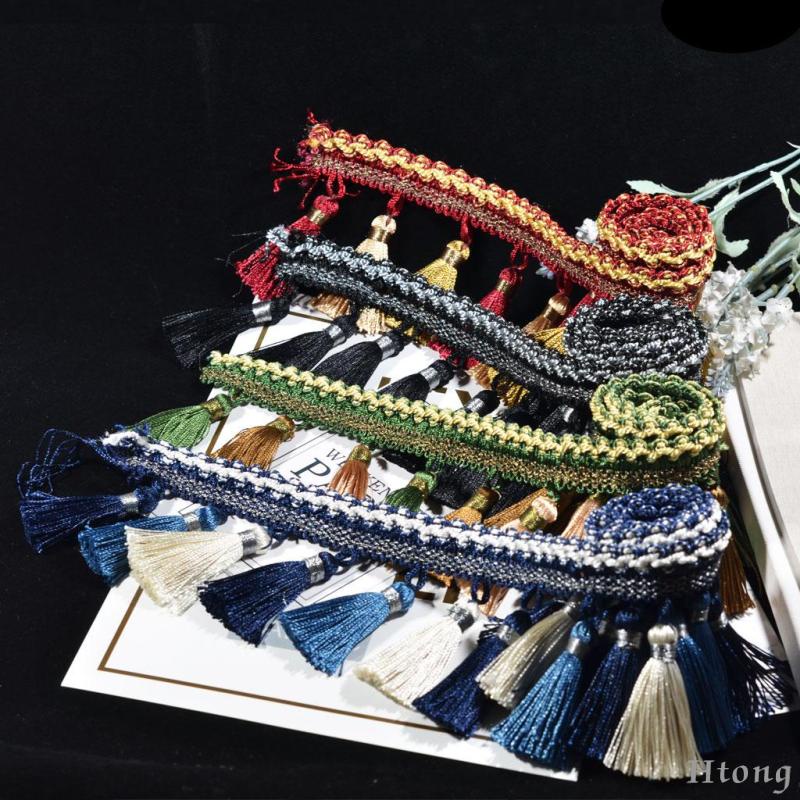 1 Yard Viền Tua Rua Châu Âu Trang Trí Rèm Quần Áo